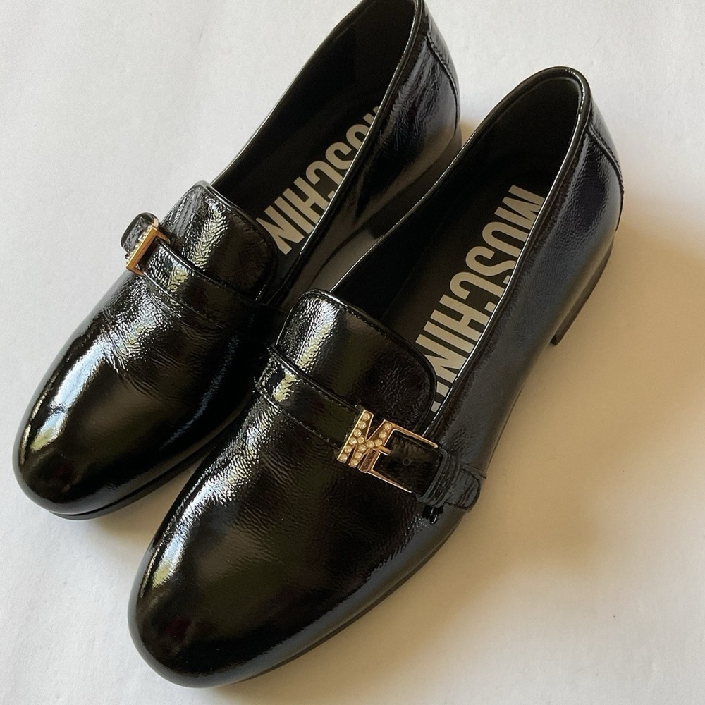 Moschino Black Leather Soles